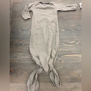 The over company 0/3m grey long sleeve knotted gown